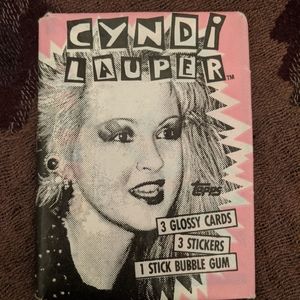 Vintage Cyndi Lauper cards and bubble gum